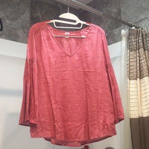 Gold striped rose top